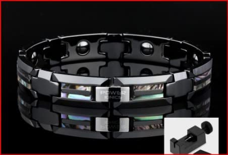 Alpha Men Style, Luxury Natural Shell Black, Ceramic Bracelets Unisex Wristband Bracelet