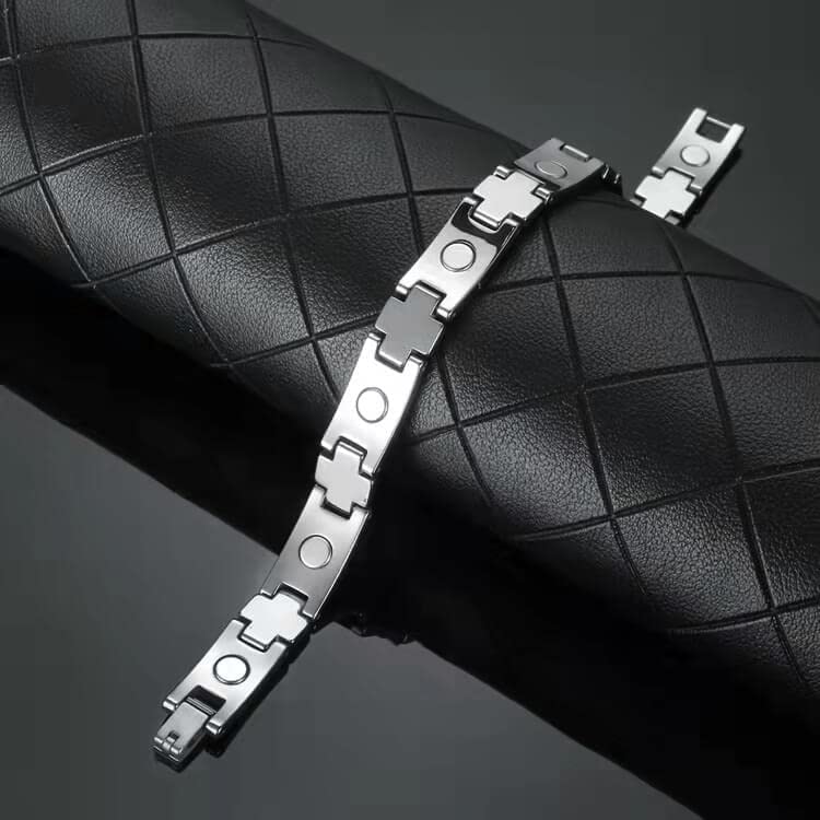 Alpha Men Magnetic Bracelet Luxury Stainless Steel 316 Bracelets With Abalone Unisex Wristband Luxury Jewelry