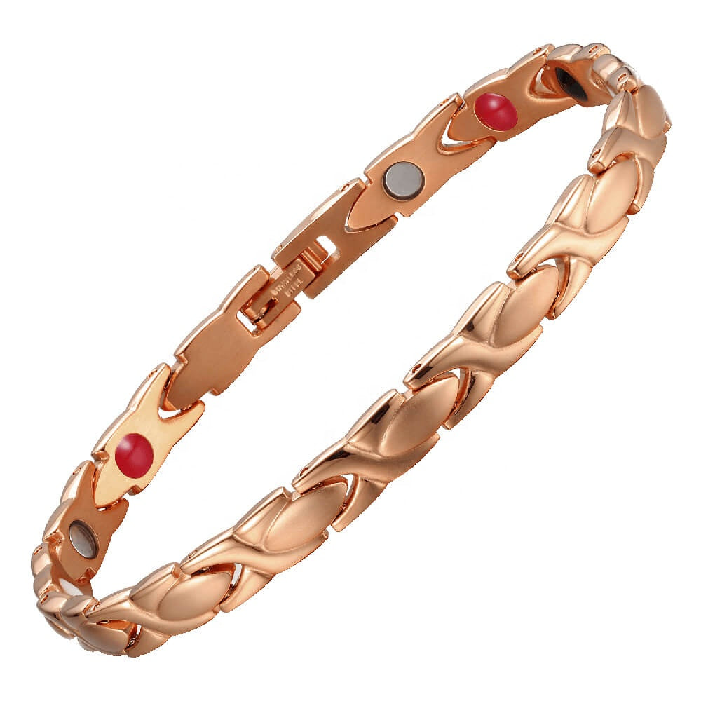 rose gold four element link bracelet women