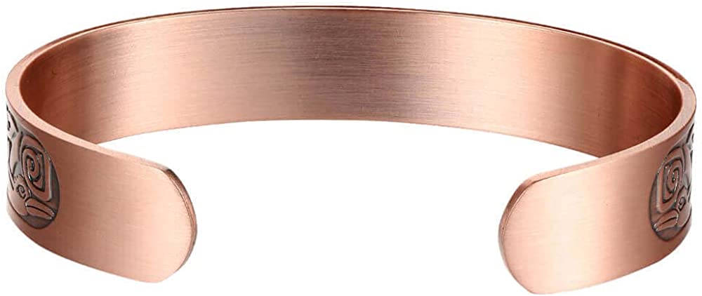 My Copper, Alaskan Native Bird and Fish Design, Pure Copper Magnetic Bracelet 99.9% Solid Copper with 6 Magnets