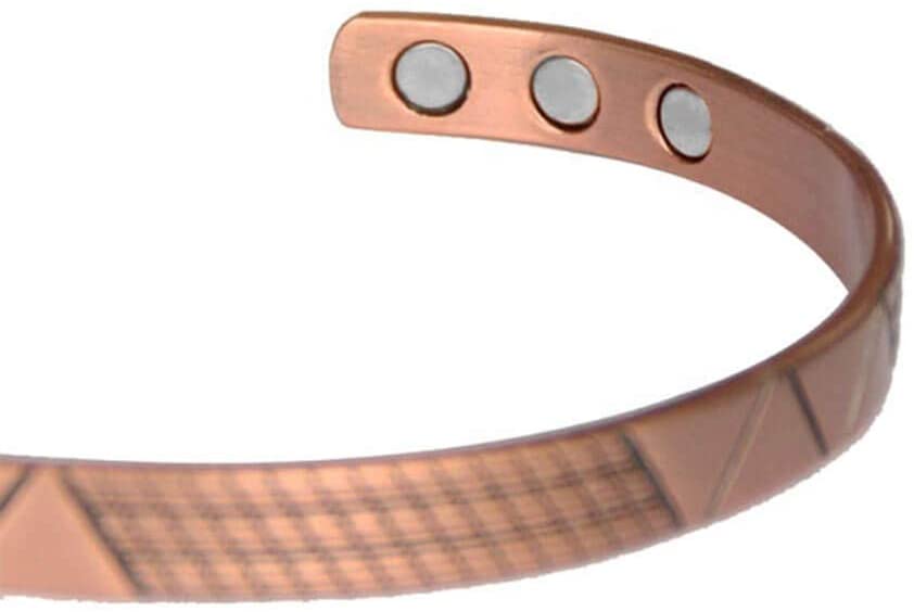Double V Design Light Weight 6 Magnets Pure Copper Bracelet