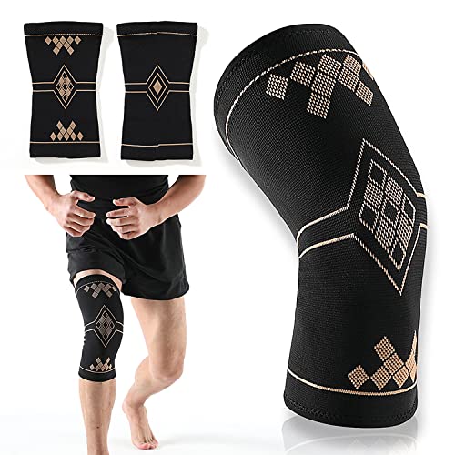 My Copper, Copper Knee Compression Sleeves, - Sports Grade Knee Braces for Running, Meniscus Tear, ACL, Arthritis, Joint Care, work out