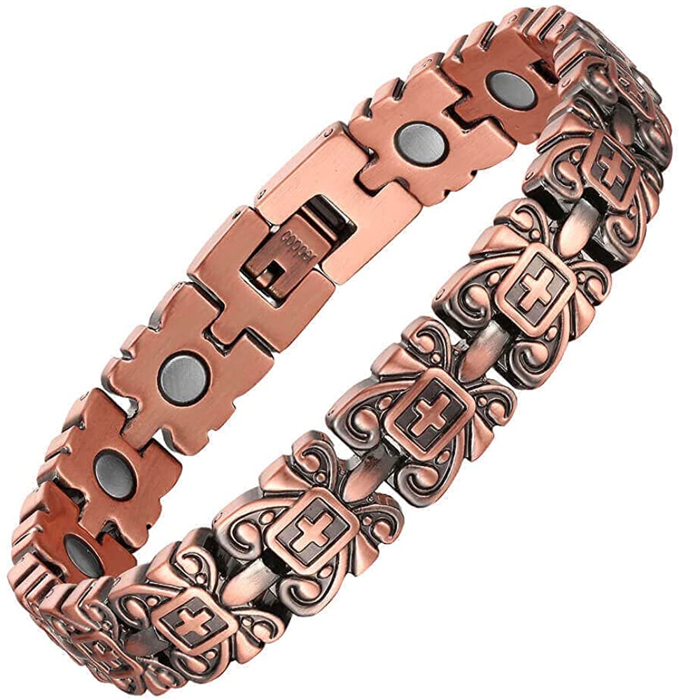 Strong 5000 Gauss Turquoise Pure Solid Copper Magnetic Bracelet Vishachi |  Magnetic Jewelry Store. Copper/Titanium