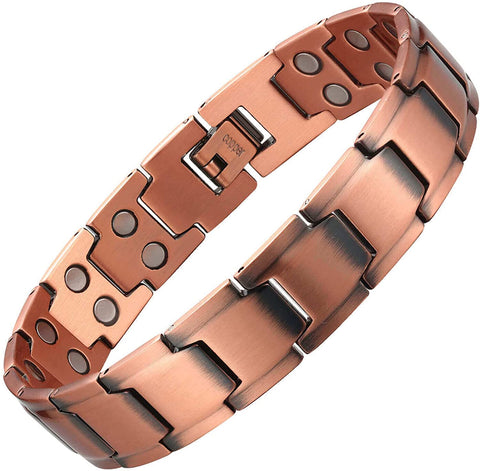 My Copper Pure Copper Magnetic Therapy Link Bracelet, professional Design, Hypoallergenic With Free Link Removal Tool