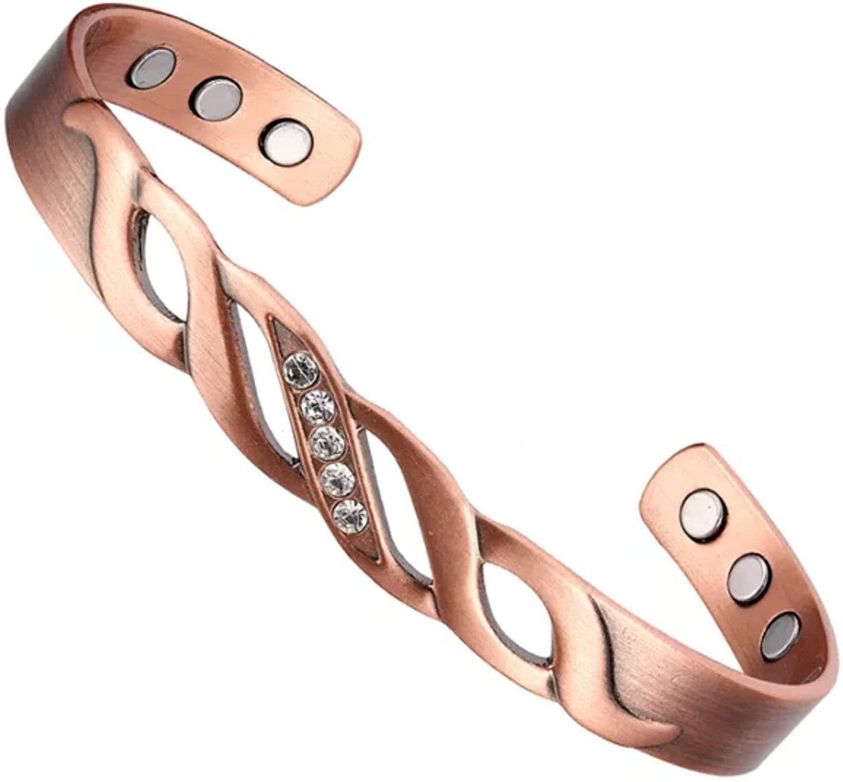 My Copper Crystals Design Pure Copper Magnetic Therapy Bracelet for Women