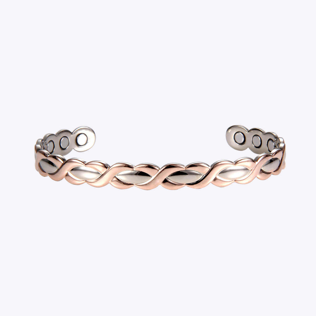 My Copper Irish Celtic Braid Two Tone Design Polished Copper Magnetic Therapy Bracelet