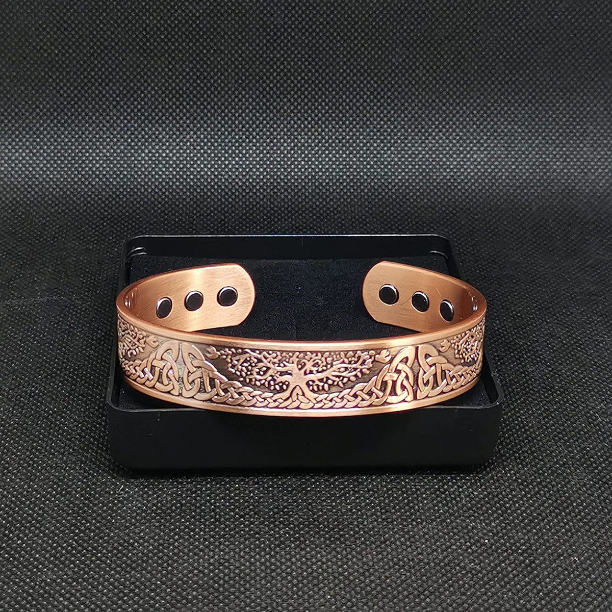 Pure Copper Bracelet Irish Design Strong Tree With 6 Magnets