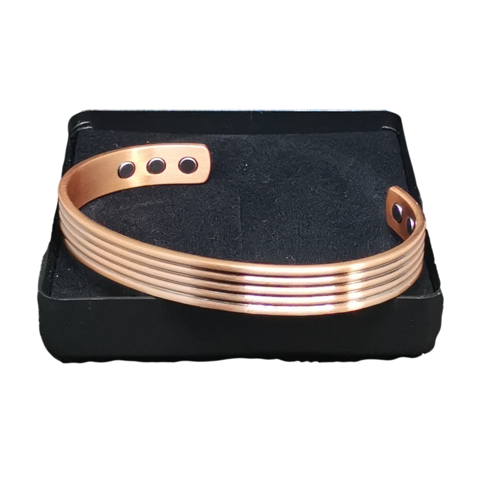 Banded Rogue Design Pure Copper Magnetic Bracelet With 6 Magnets