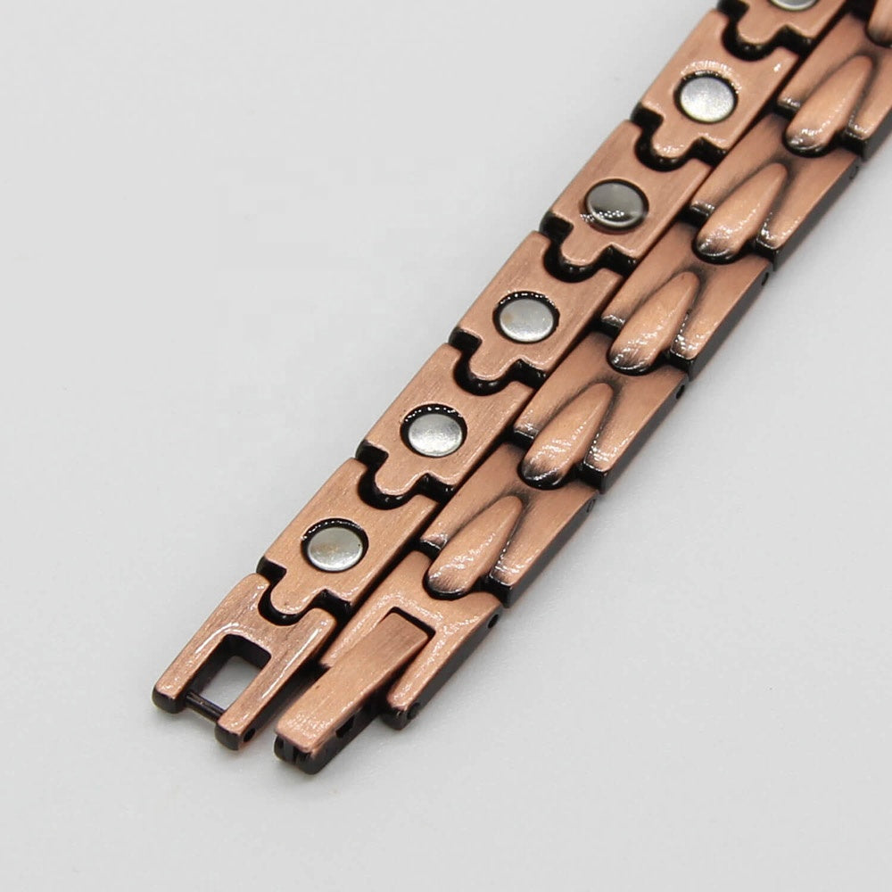 My Copper Crystals Link Design Pure Copper Magnetic Therapy Bracelet for Women