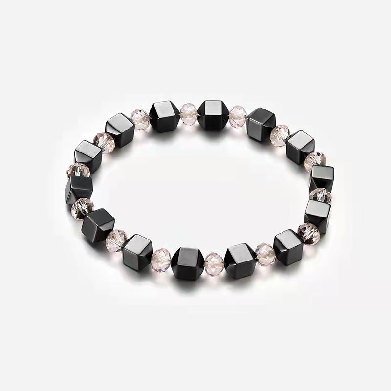 Hematite Bracelets, Elastic Magnet Stone Beaded Bracelet Chakra Balancing, EMF protecting