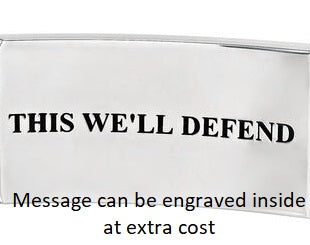 My Copper, American Patriot Flag Magnetic Link Bracelet – Adjustable w/Security Clasp & Inside Engraving (Silver)